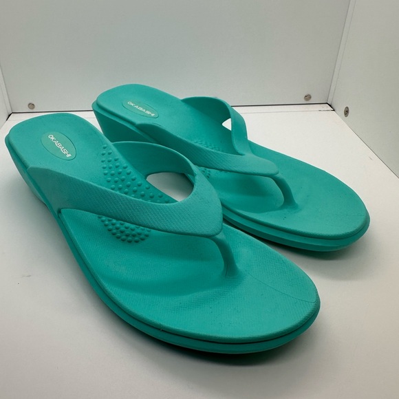 OKABASHI Splash Sea Glass Flip Flop Sandals Size L (9.5-10.5)
Read Description! - Picture 2 of 13